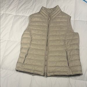 Stylish Beige Quilted Vest for Women